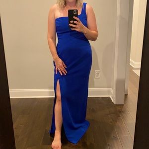 Floor Length Blue Dress